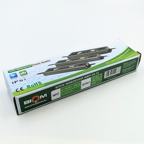 Блок живлення BIOM Professional DC12 20W WBP-20-12 1,7А герметичний №2