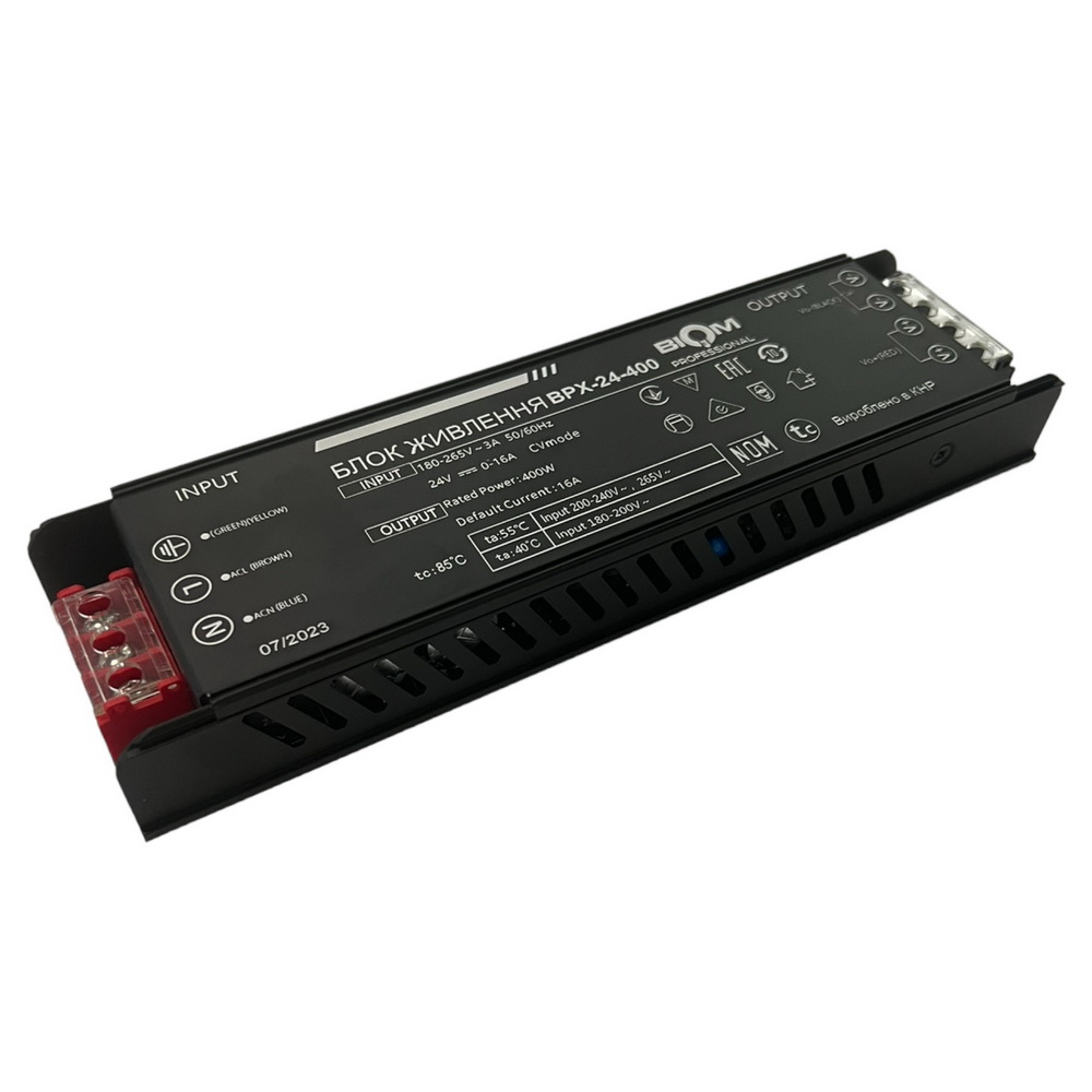 Блок живлення BIOM Professional DC24 400W BPX-24-400 16,6А №1