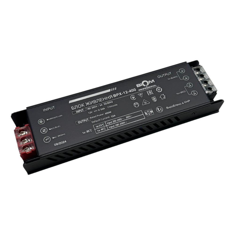 Блок живлення BIOM Professional DC12 400W BPX-12-400 33А №1
