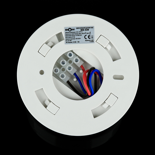 Інфрачервоний датчик руху BIOM IRM-03W max 1200Вт 360°, стельовий, білий №3