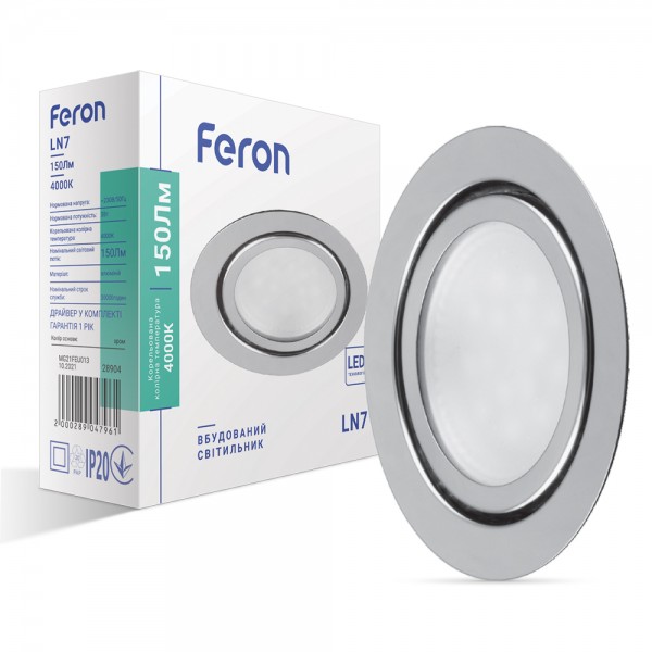 Светодиодный светильник Feron LN7 3Вт 4000K хром №1