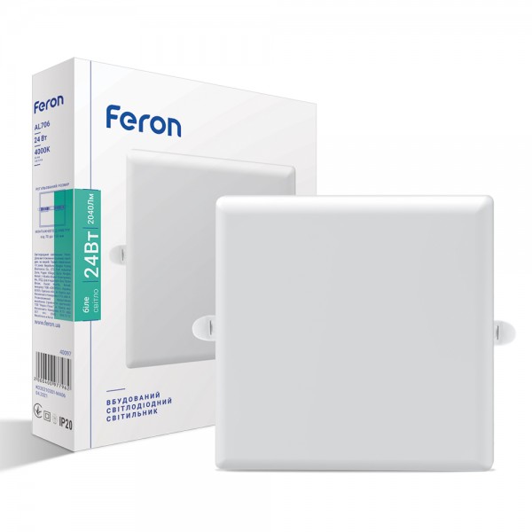 Светодиодный встроенный светильник Feron AL706 24Вт 4000K белый №1