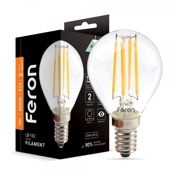 Светодиодная лампа Feron Filament LB-162 7Вт E14 4000K №1