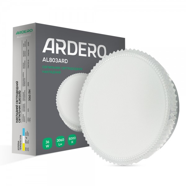 Светодиодный накладной светильник Ardero AL803ARD 36Вт 5000K белый №1