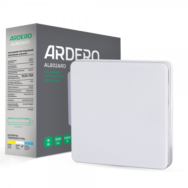 Светодиодный накладной светильник Ardero AL802ARD 18Вт 5000K белый №1