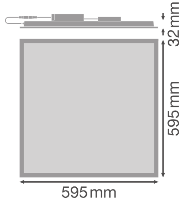 LED панель PL COMP 600 V 33W 865 U19 DALI LEDVANCE №4